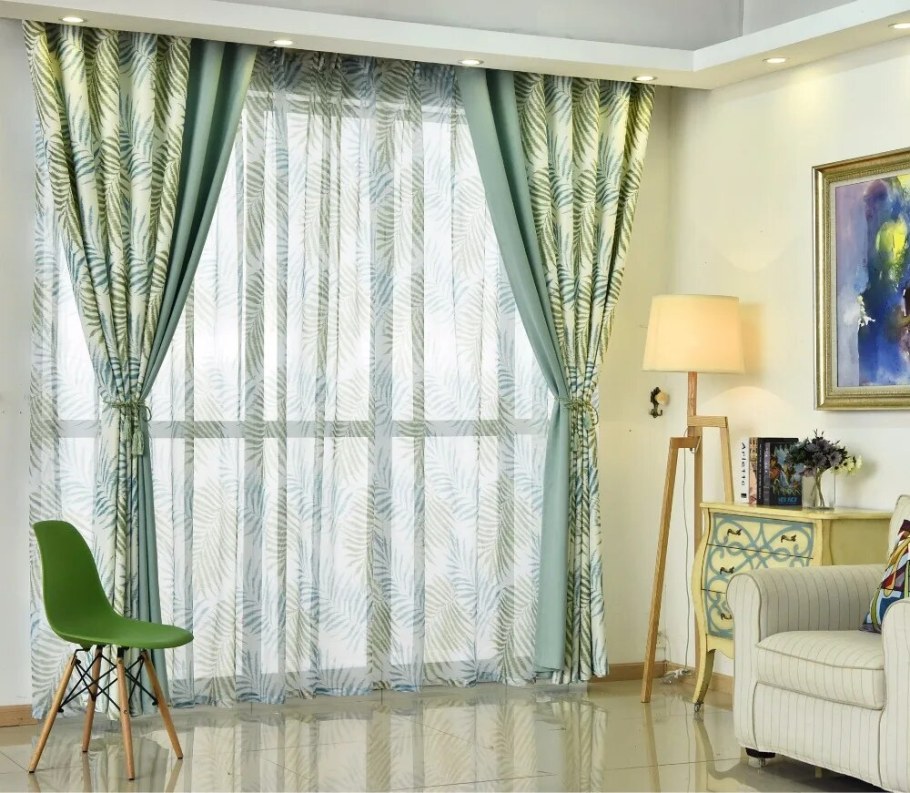 Зеленые шторы