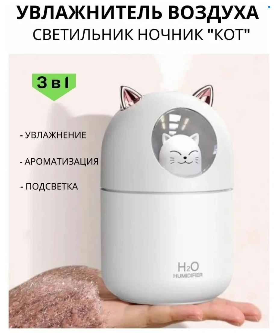 Увлажнитель воздуха ночник кот