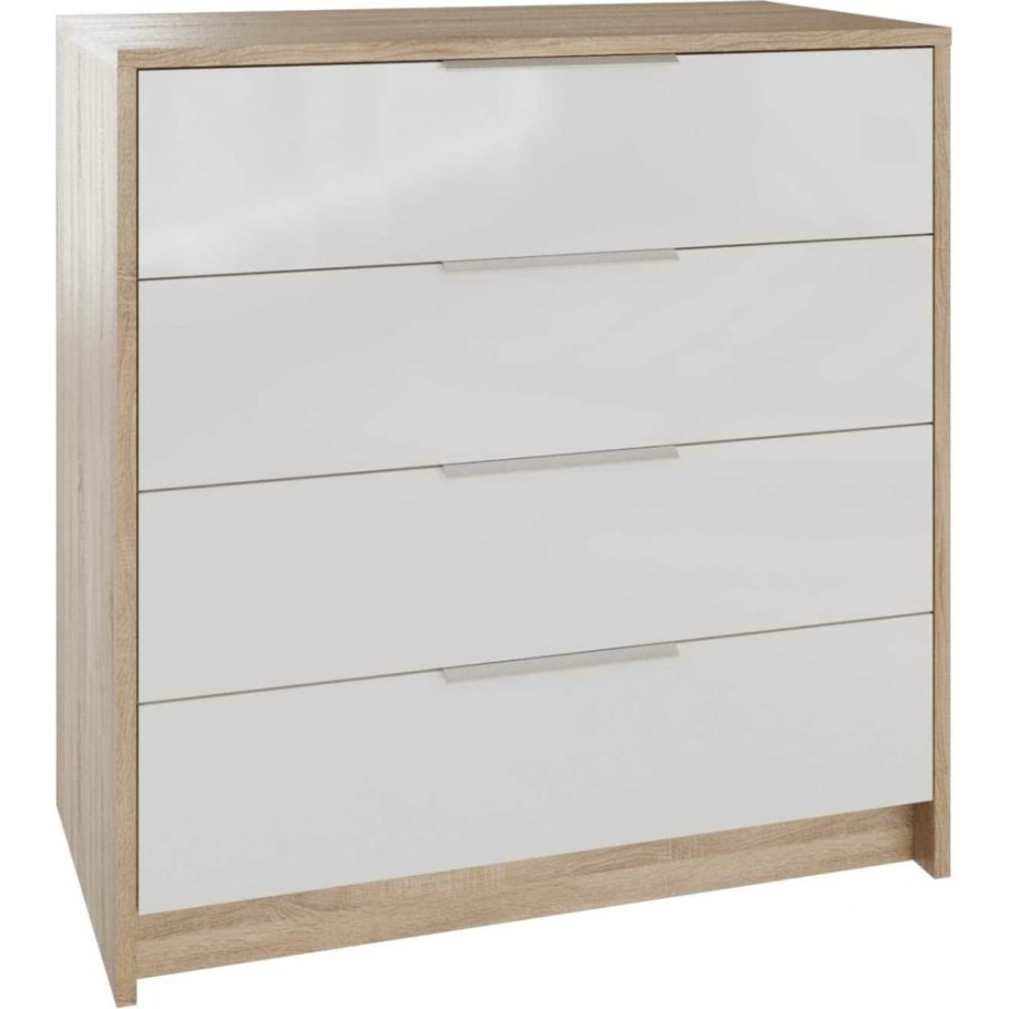 Комод Дакота 4ящ сонома/белый