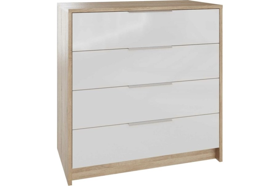 Комод Дакота 4ящ сонома/белый