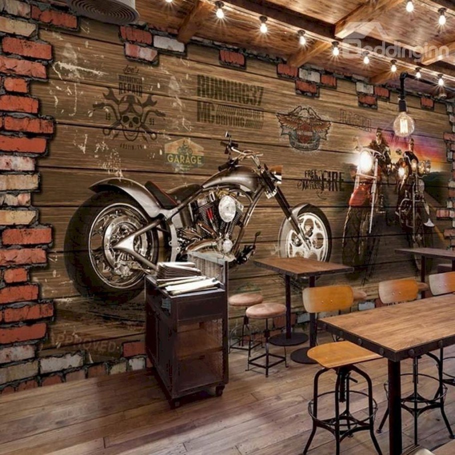 Байкерский стиль в интерьере
