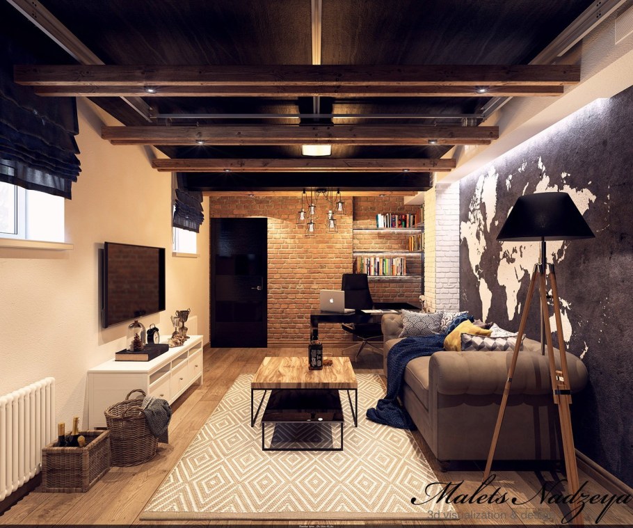 Гаражный стиль в интерьере