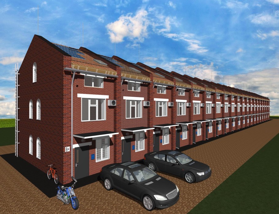 Двухэтажный многоквартирный дом