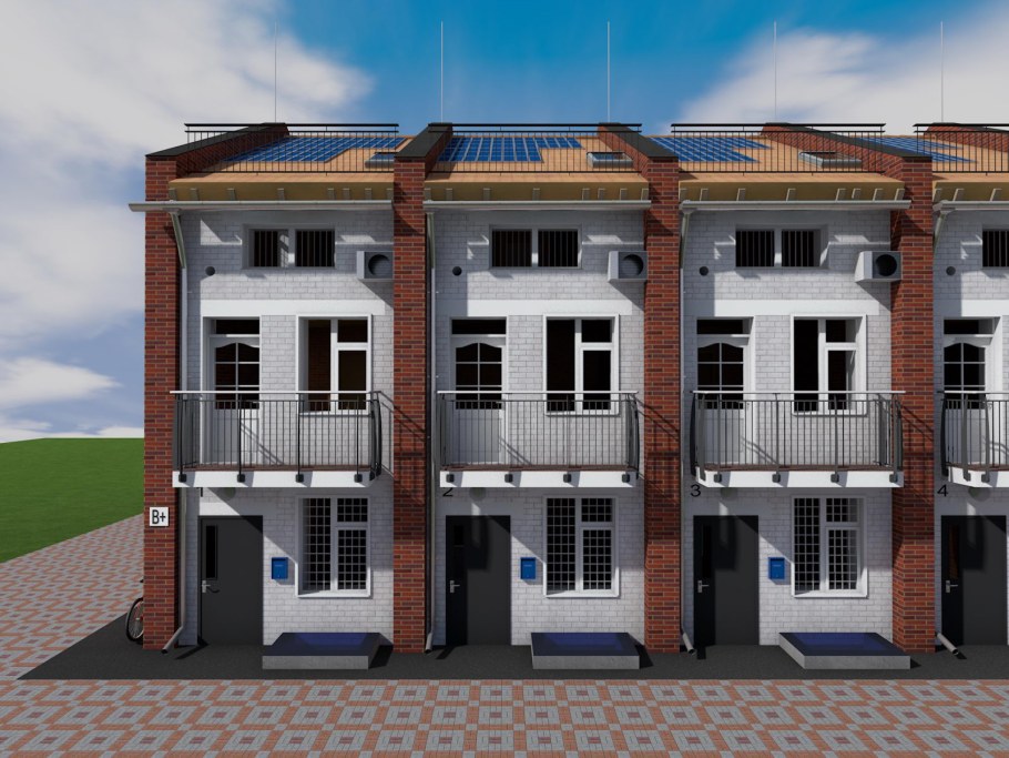 Проекты двухэтажных таунхаусов