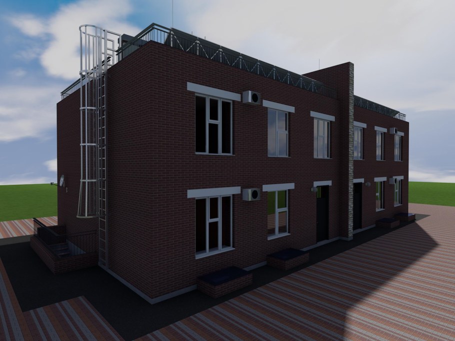 Двухэтажный таунхаус на две семьи