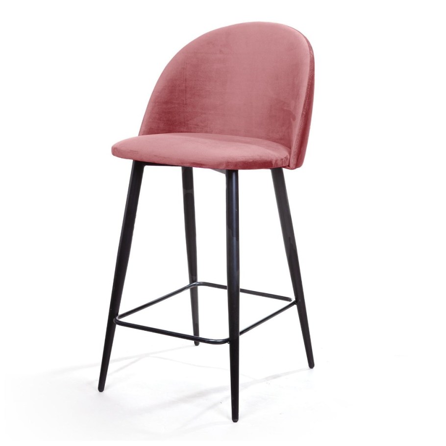 Стул Berg, бархат пудровый 15