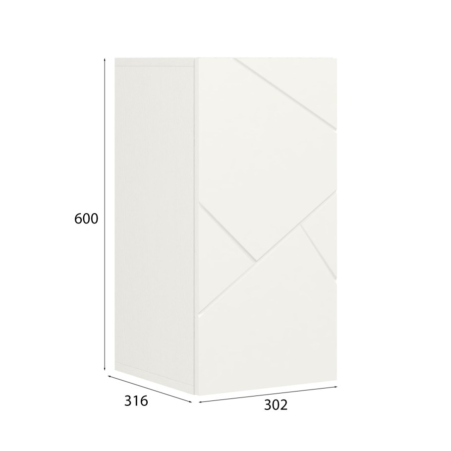 Шкаф навесной Селеста белого цвета