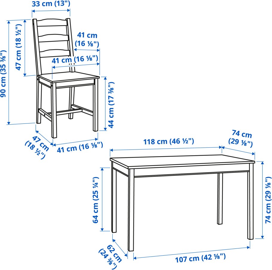 Jokkmokk Йокмокк стол и 4 стула, морилка,антик