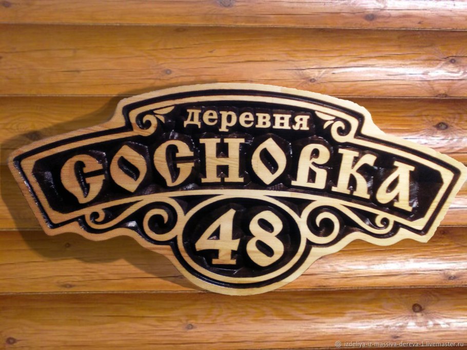 Резные вывески из дерева