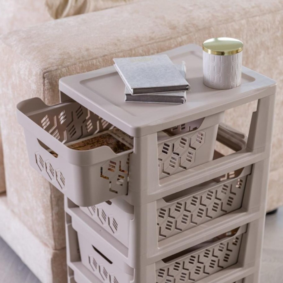 Econova / комод на колесах Deluxe, 4 ящика, 300х385х690 мм