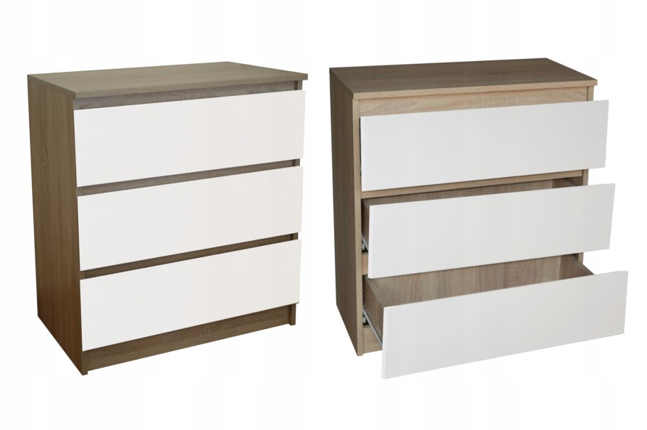 Комод Lux белый снег, сонома
