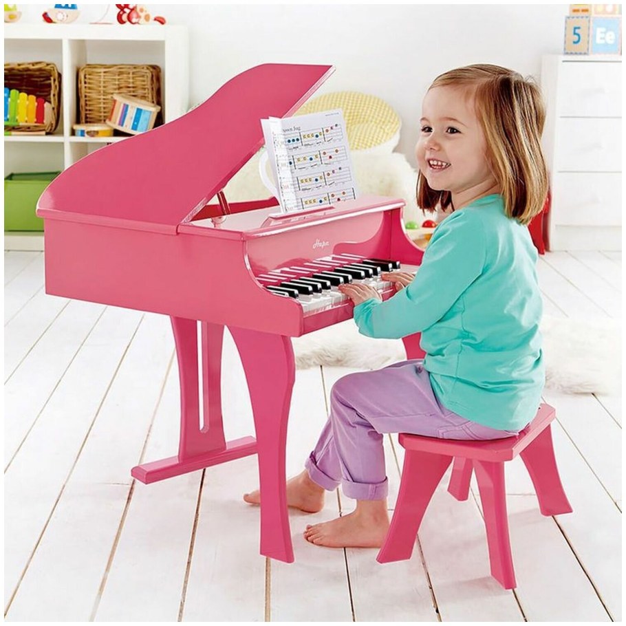 Hape пианино e0318 красный