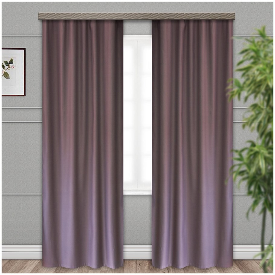 Портьеры WITERRA матовый блэкаут на ленте 275 см 2 шт черника