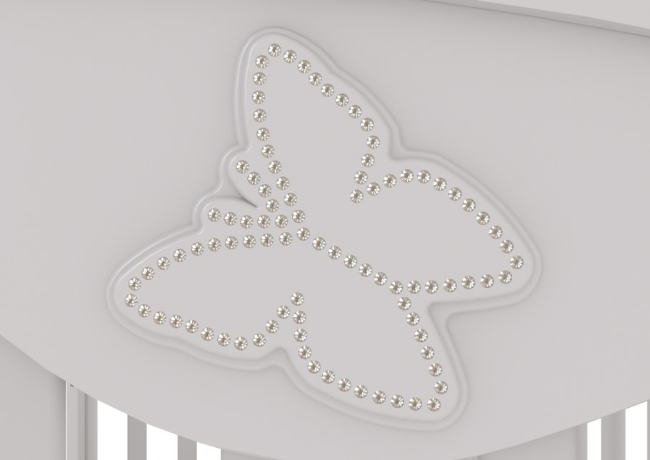 Кровать Гандылян Джулия бабочка белая