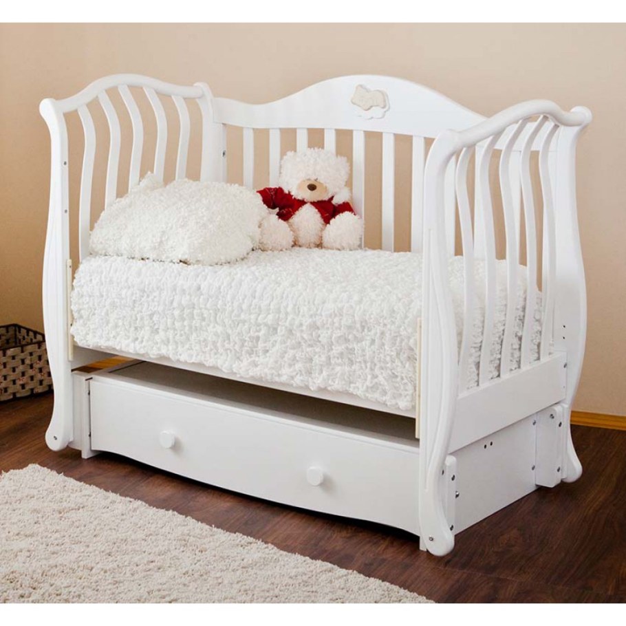 Детская кроватка Юлиана с757 красная звезда