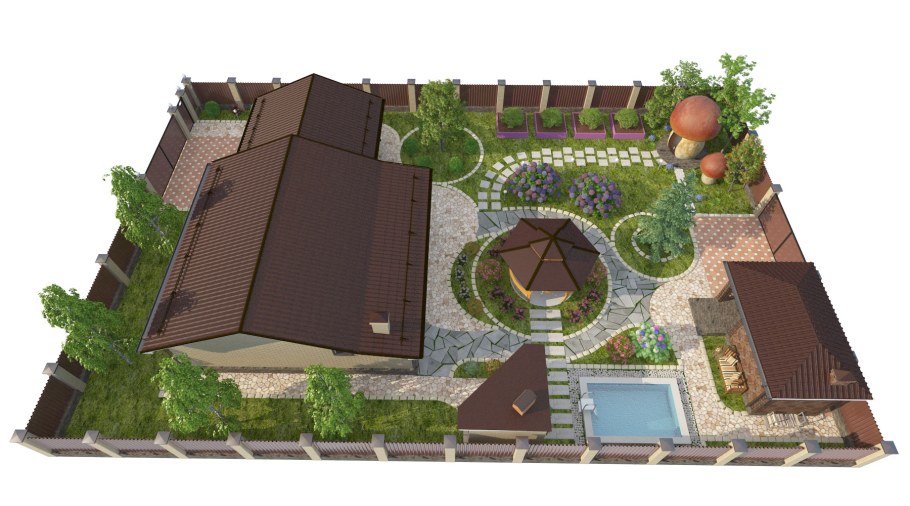 Генплан дачного участка 12 соток