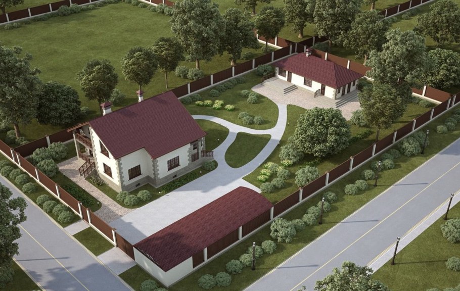 Участок 15 соток планировка дом баня гараж