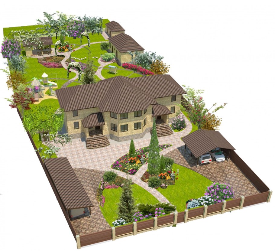 Sketchup планировка участка