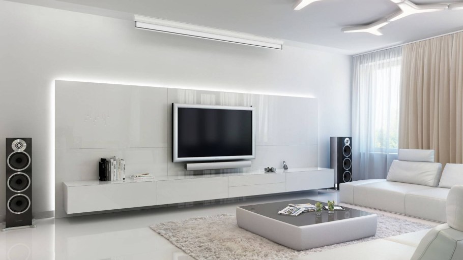 Белый интерьер с подсветкой