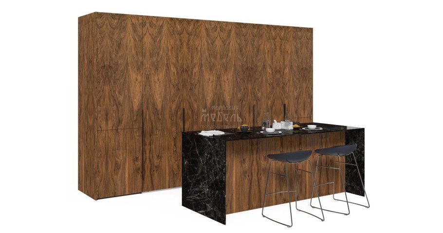 Кухня корпуса американский орех