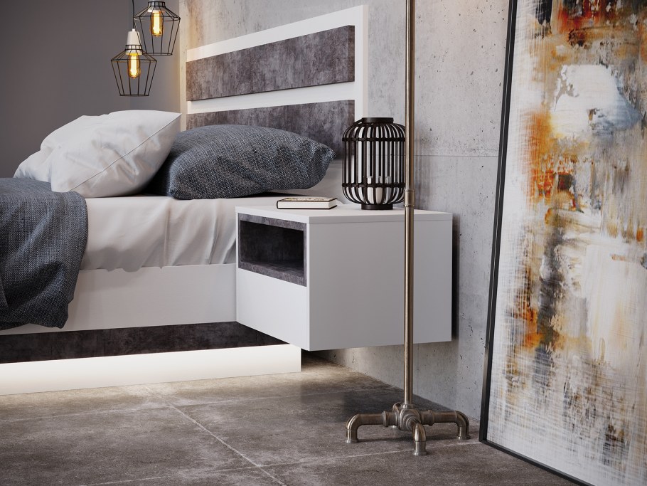 Тумбочка прикроватная навесная без дверц