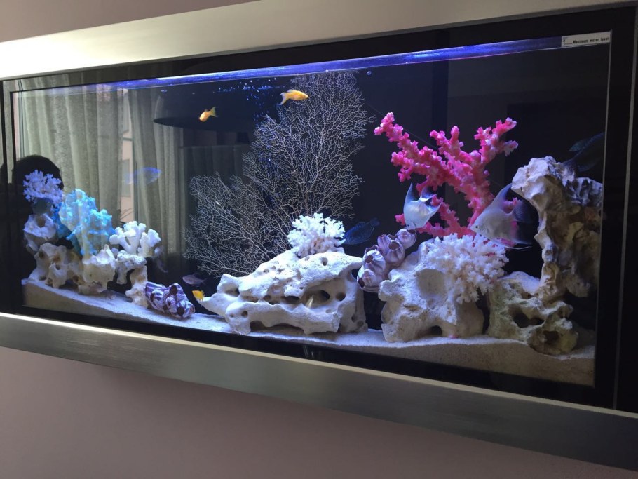 Аквариум с искусственными рыбками