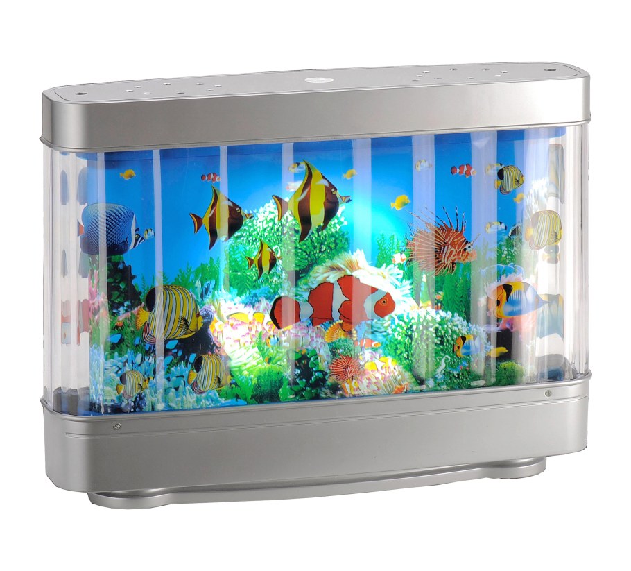 Ночник аквариум с движущимися рыбками gl118