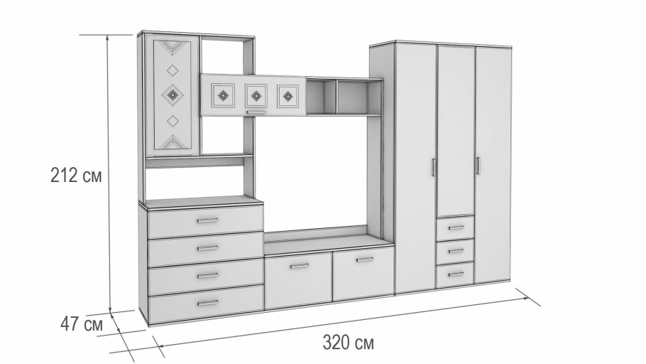 Модульная гостиная Белла (БТС)