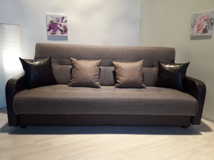 Диван Экомебель Лондон рогожка серая