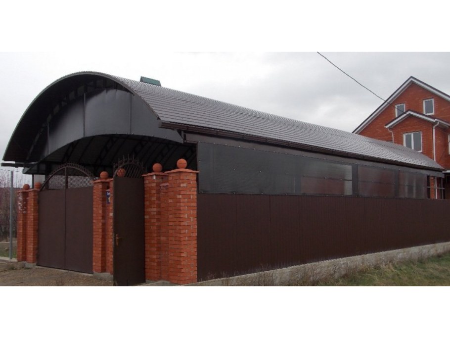 Навес из профнастила