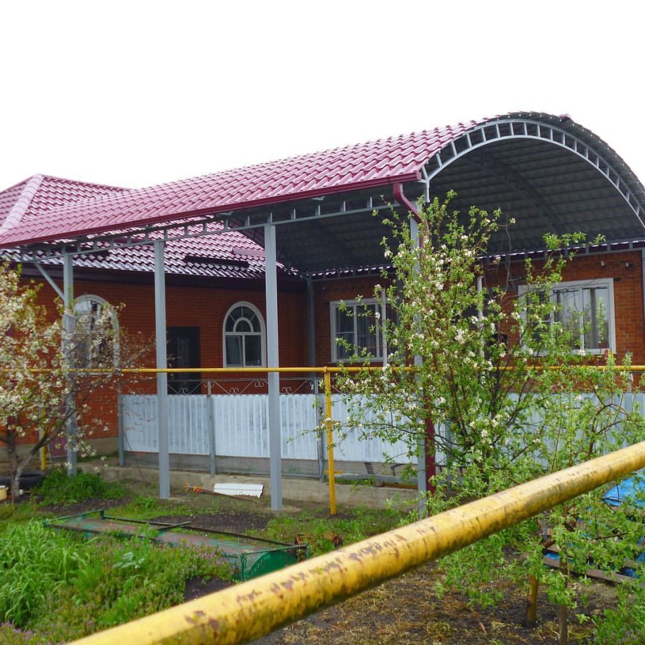 Навес из металлочерепицы