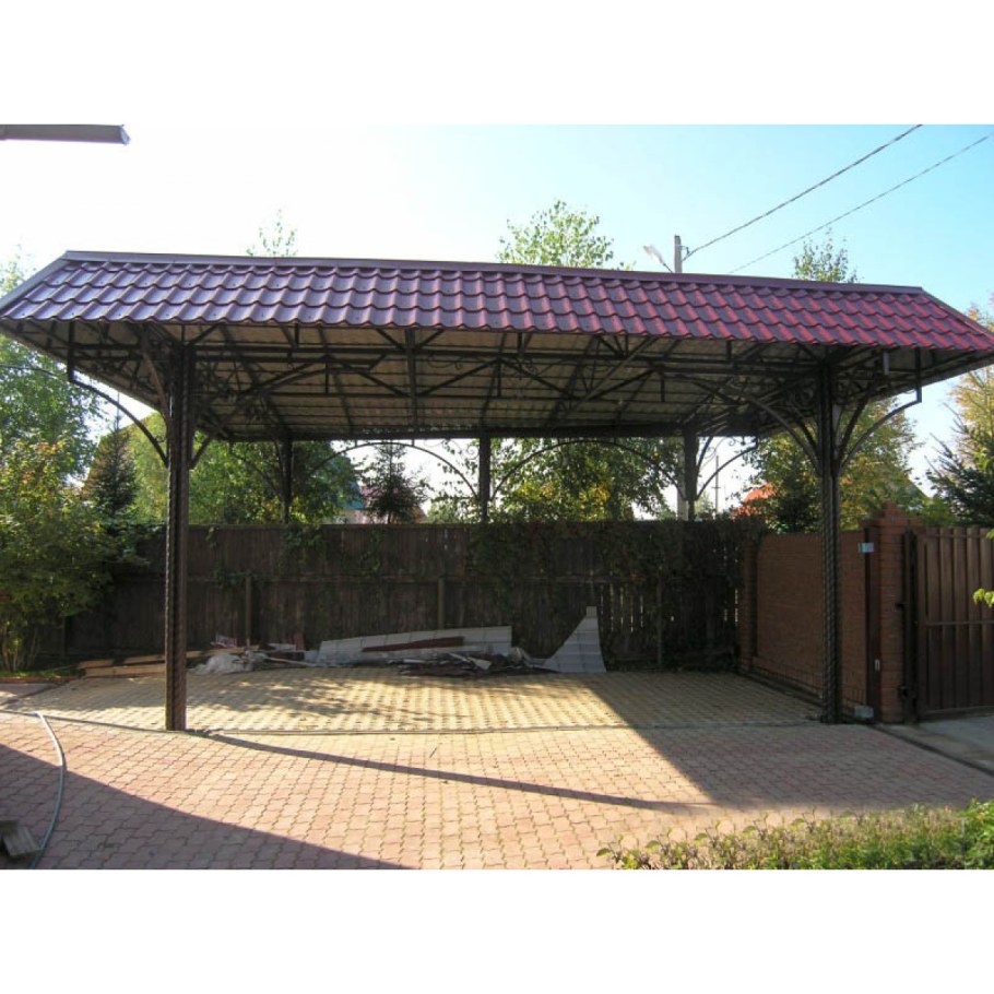 Навес изтметаллочерепицы