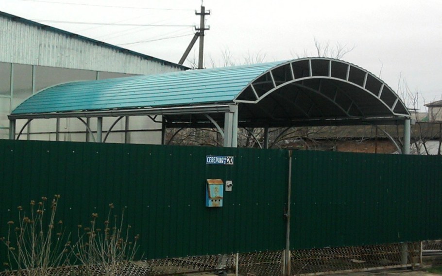 Навес из профнастила