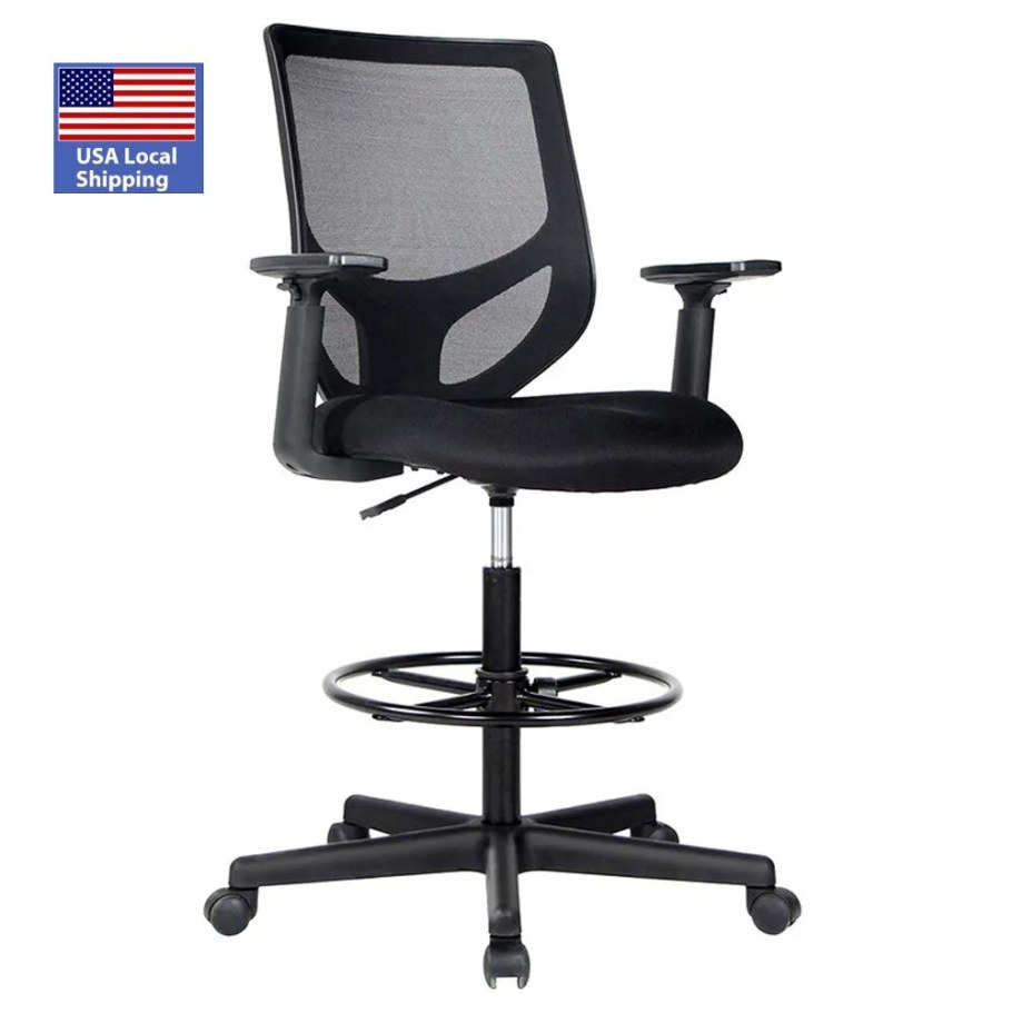 Офисный стул на высоких ножках