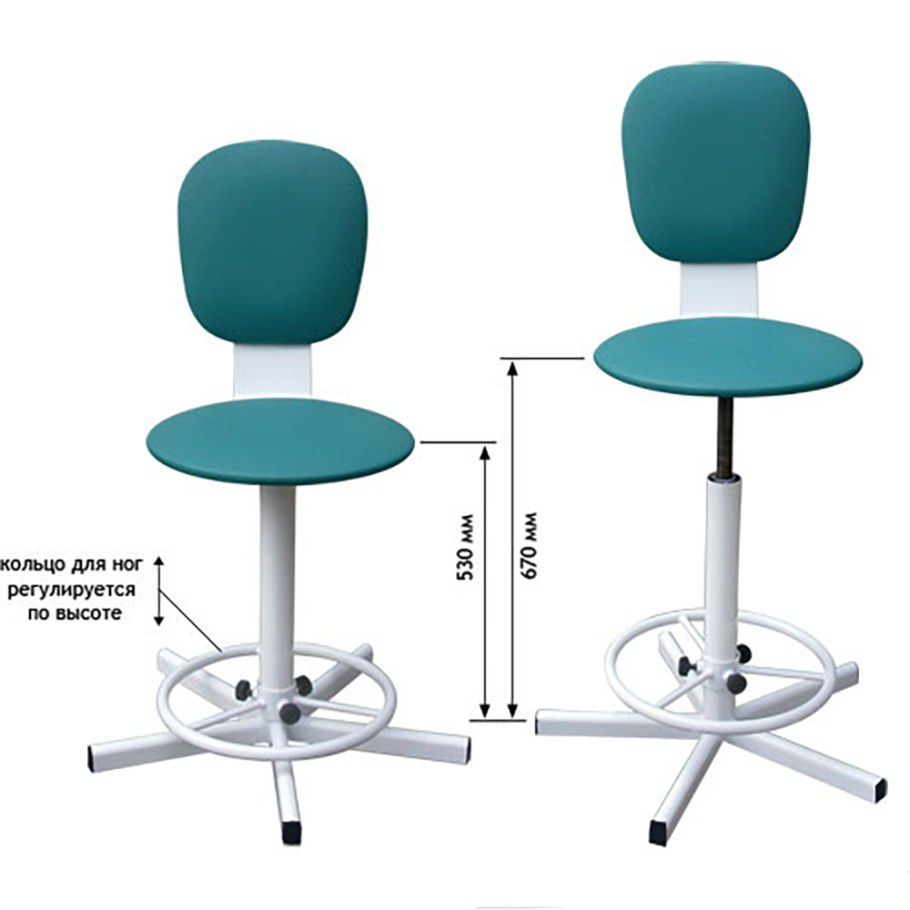 Стул лабораторный винтовой м101 05 на винтовой опоре