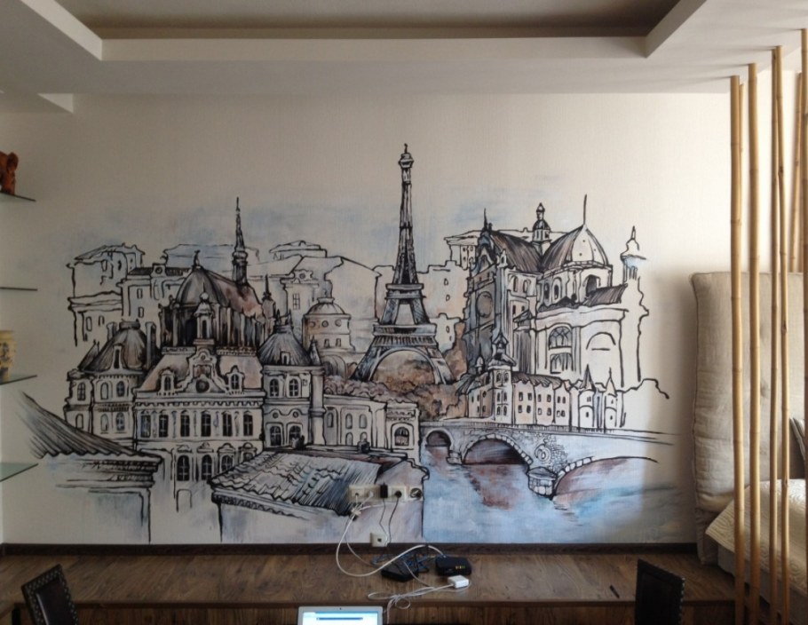 Роспись стен в интерьере