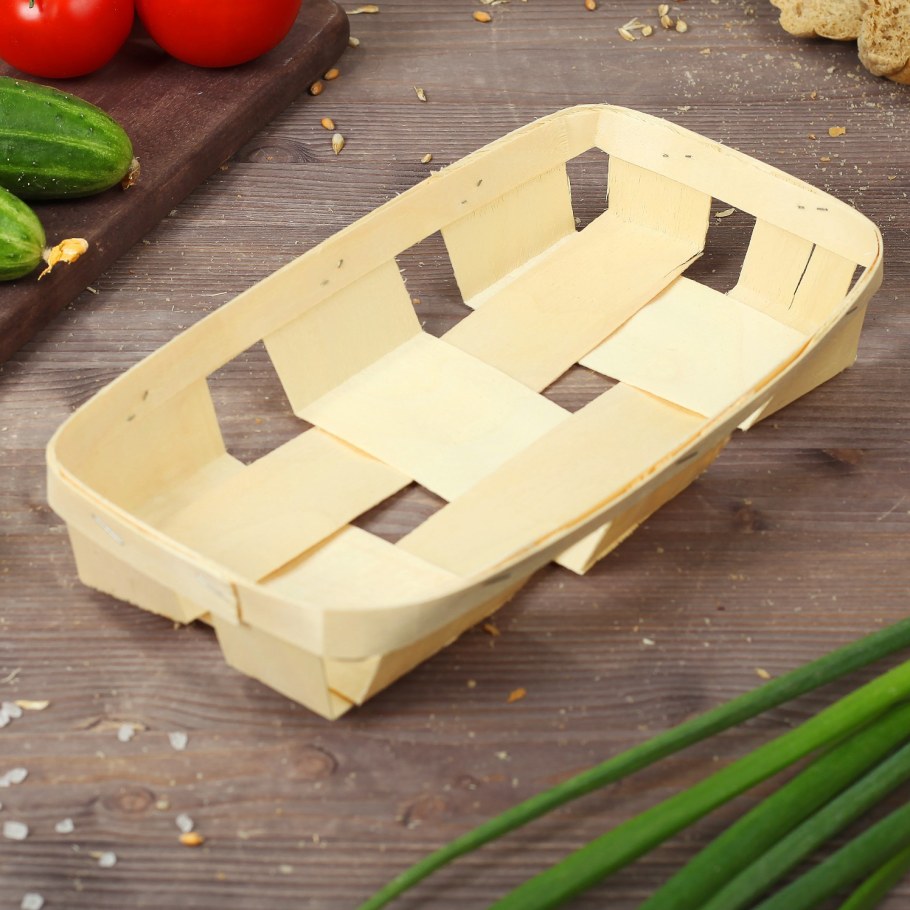 Одноразовые корзинки из дерева