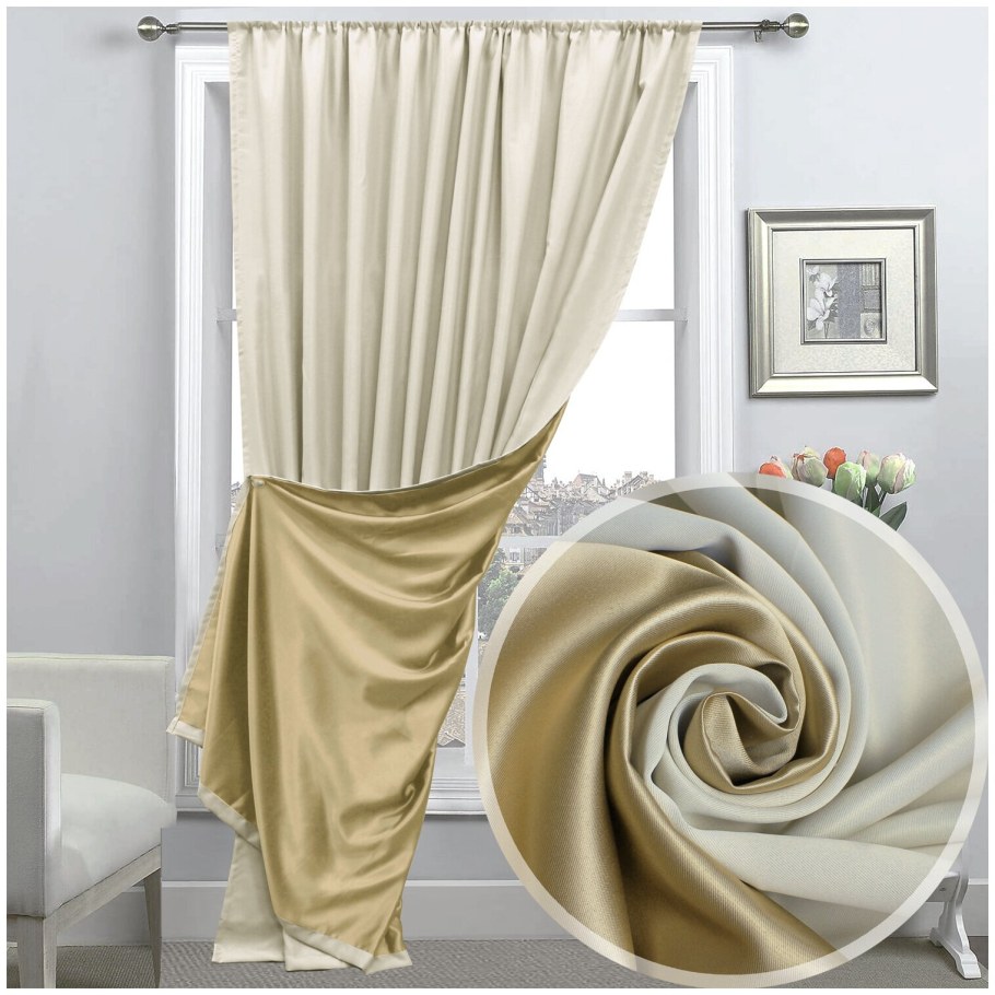 Портьера Amore mio Milan-17, 200*270 см, шампань/бежевый