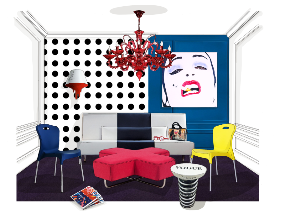 Предметы интерьера в стиле поп арт