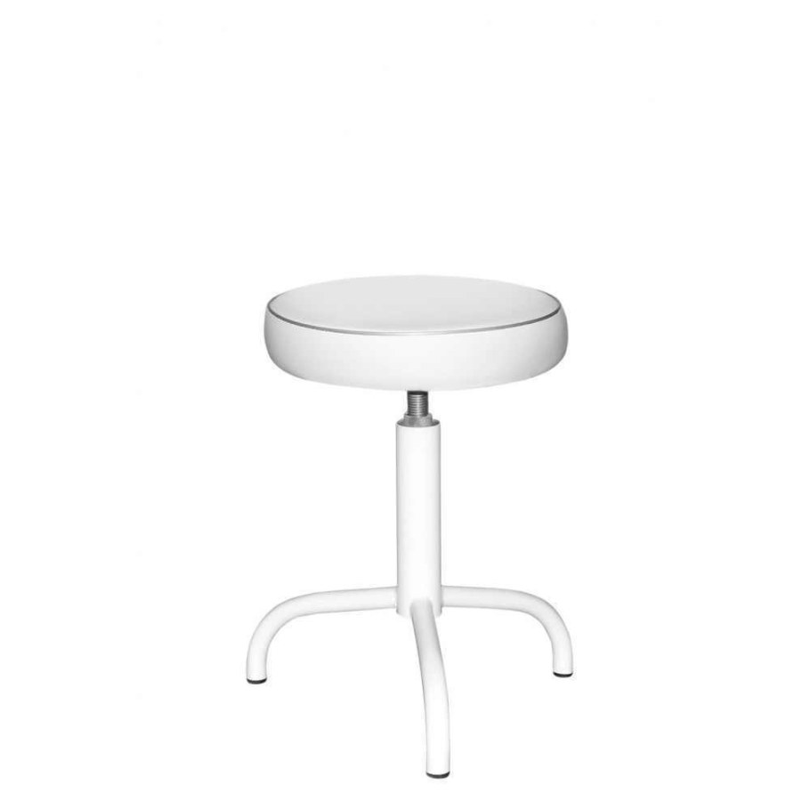 Стул винтовой для пианино КС-5б белый