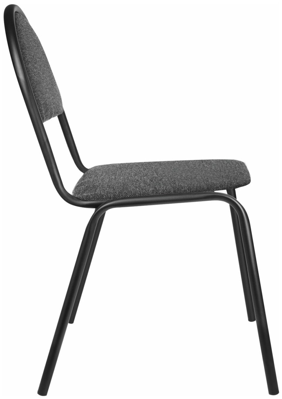 Стул для посетителей «Серна», черный каркас, ткань серая, см 7/22 т-08