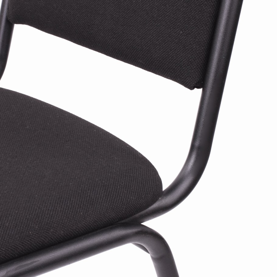 Стул для посетителей рс00л, черный каркас, кожзам черный