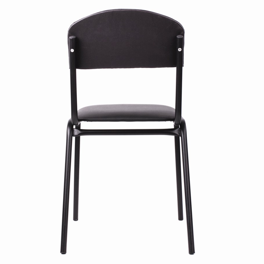 Стул для посетителей рс00м, черный каркас, кожзам черный