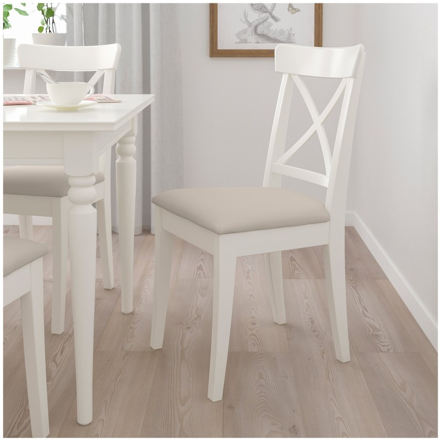 Ingolf Ингольф стул, белый/Халларп бежевый