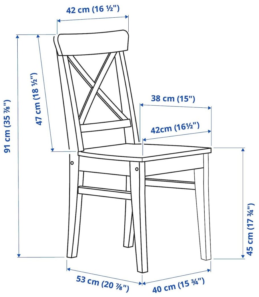 Стул ikea Ингольф 803.601.35