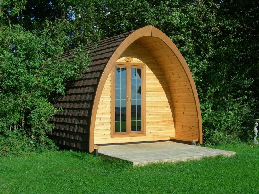 Круглый дачный домик