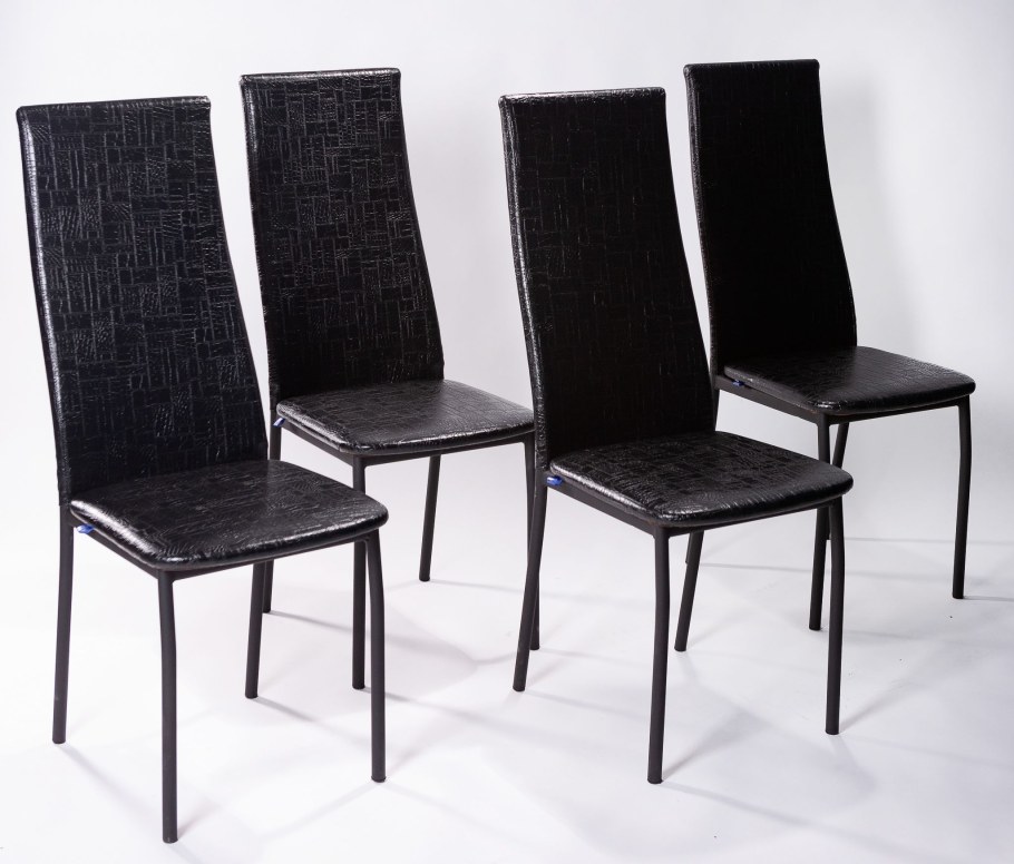 Стул Пекин к/з черный крокодил /каркас черный