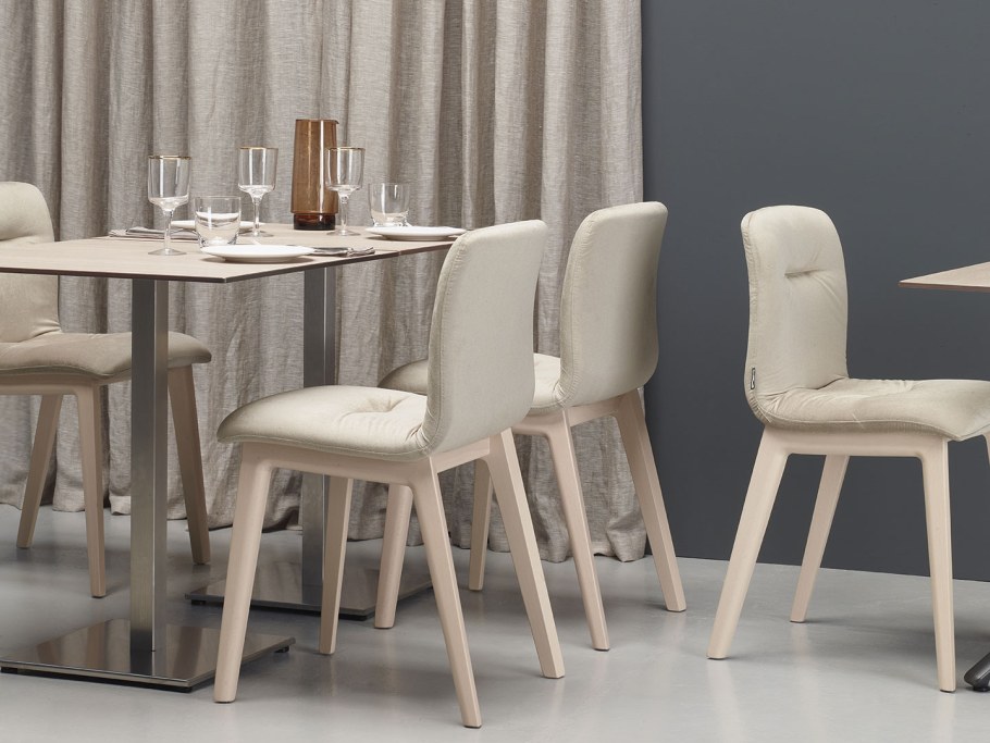 Стул с обивкой natural Alice Pop 005/2849fsv439