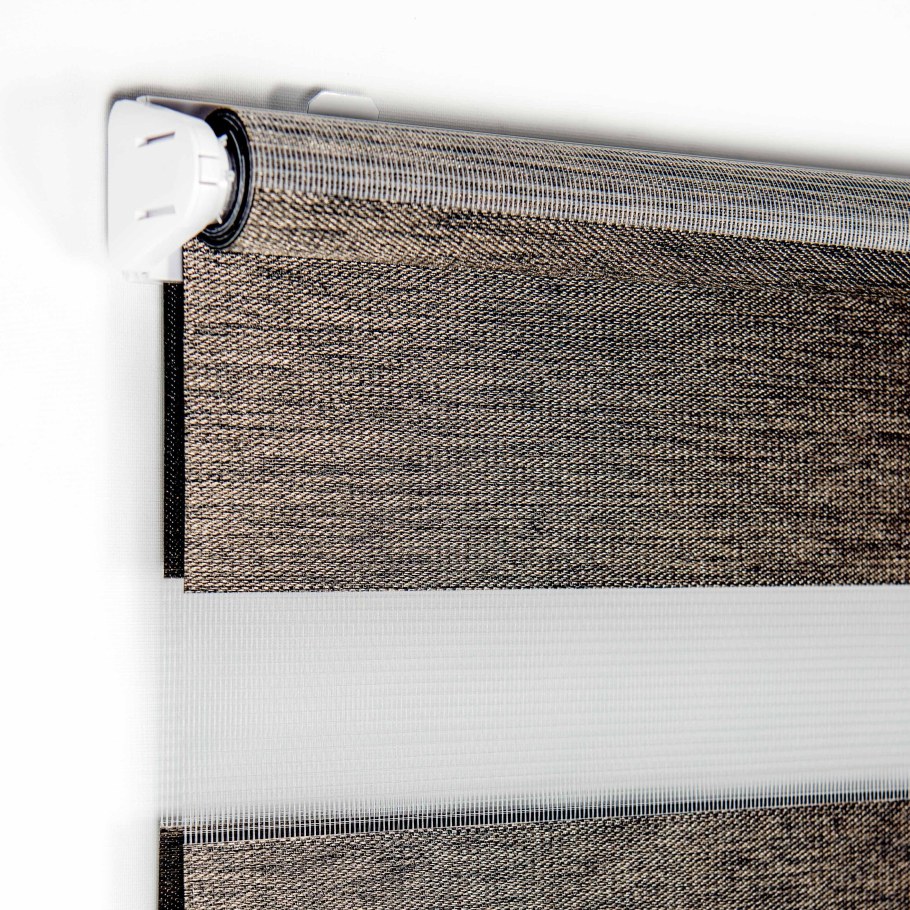 82614523 Штора рулонная день-ночь блэкаут MIAMOZA 120x160 см серая