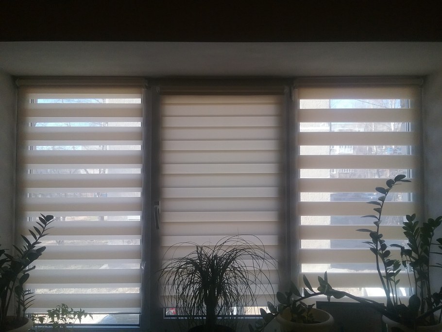 Рулонная штора Blackout с эффектом «день-ночь» DDA (мокко), 130х170 см